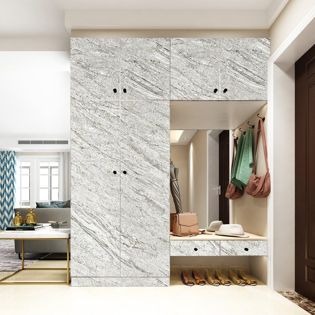 Плівка самоклеюча 0,45х10 м х0,07 мм Біло-Сірий мармур SW-00001275 - фото 5 Плівка самоклеюча 0,45х10 м х0,07 мм Біло-Сірий мармур SW-00001275 - фото 5