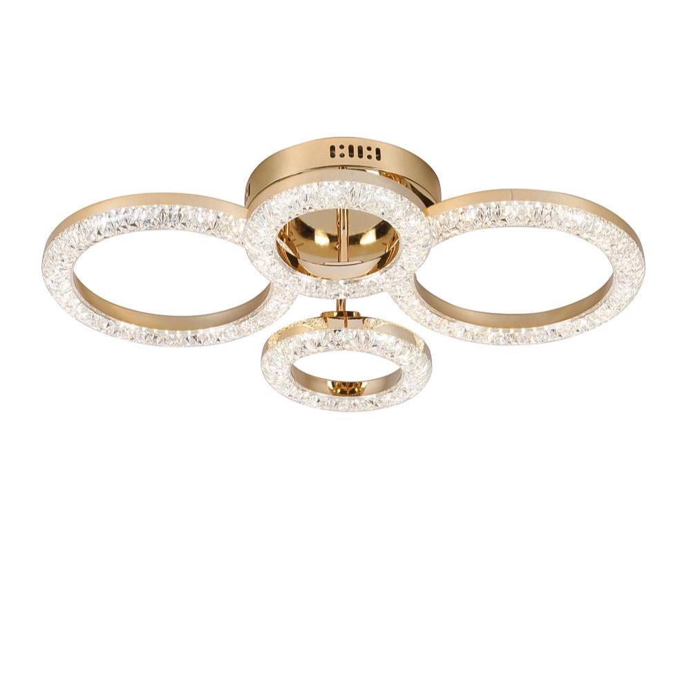 Люстра потолочная светодиодная Lighthouse SRS-19920/2+2 GD 42Wх2 Золотой