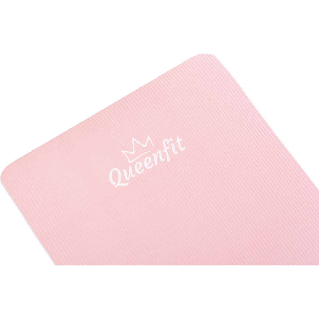 Коврик для фитнеса и йоги Queenfit NBR 1,5 см Розовый (11555809) - фото 5