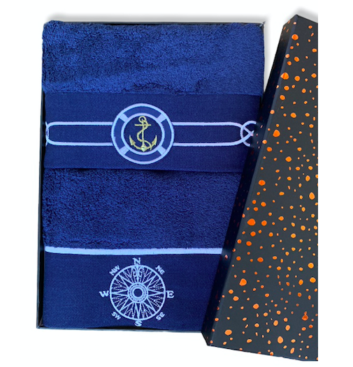 Полотенца махровые Marine Blue 50х100 2 шт. в подарочной упаковке