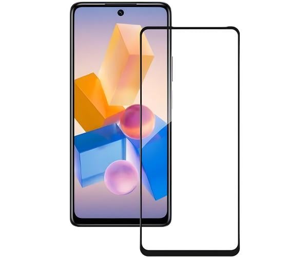 Закаленное защитное стекло Full Screen Tempered Glass для Infinix Hot 40 / 40 Pro, Black