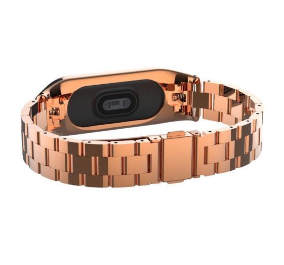 Металевий ремінець Primo Classic для фітнес-браслету Xiaomi Mi Band 3 Rose Gold (772210496) - фото 3