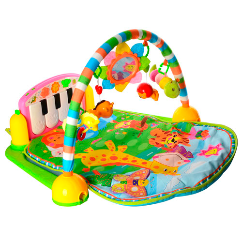 Коврик развивающий Bambi с погремушками 90х60 см Розовый (63-75- PA318)