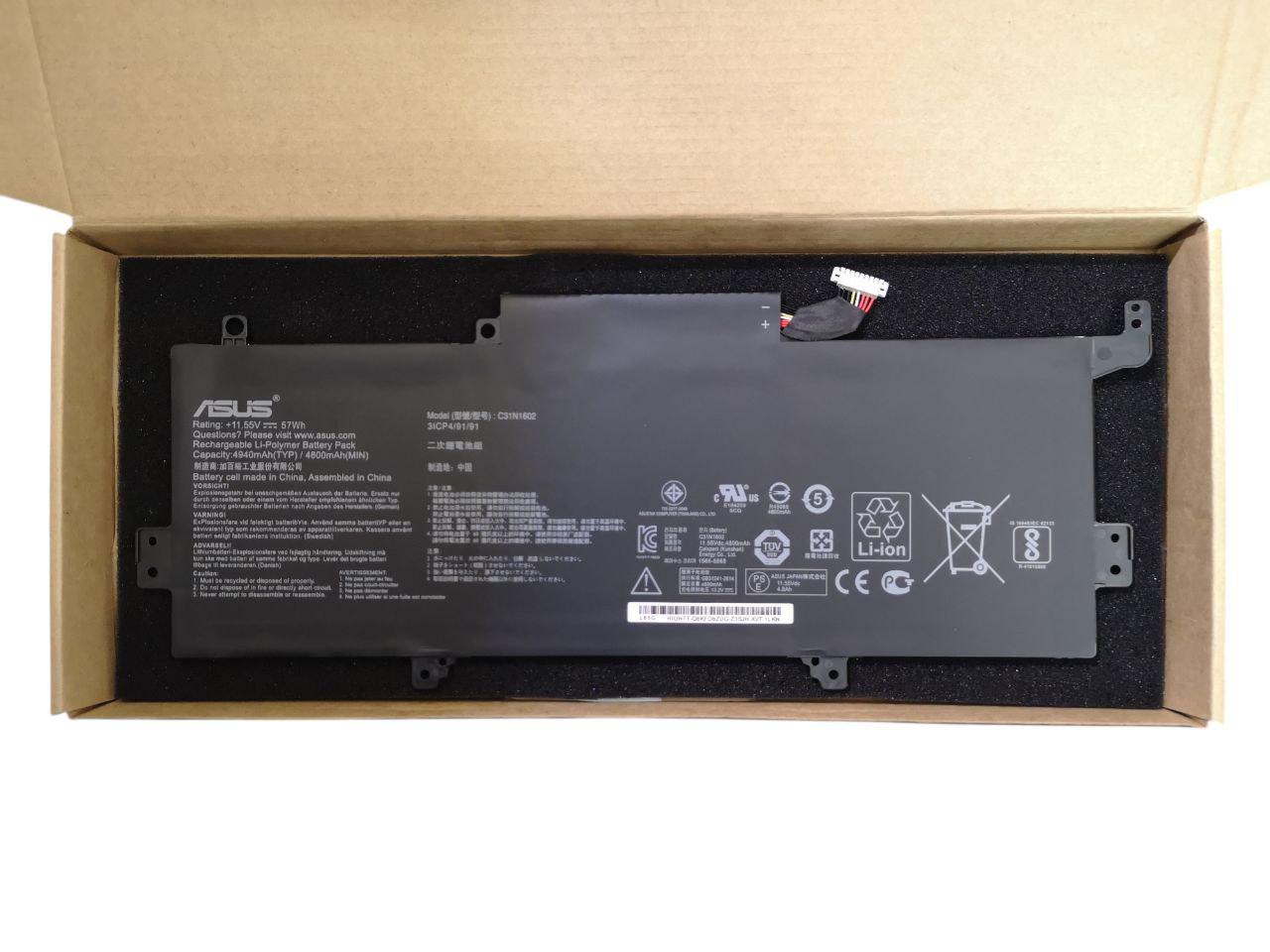 Акумулятор для ноутбука Asus ZenBook U3000/UX330/UX330U/UX330UA/UX330UAk/C31N1602 440mah 57Wh