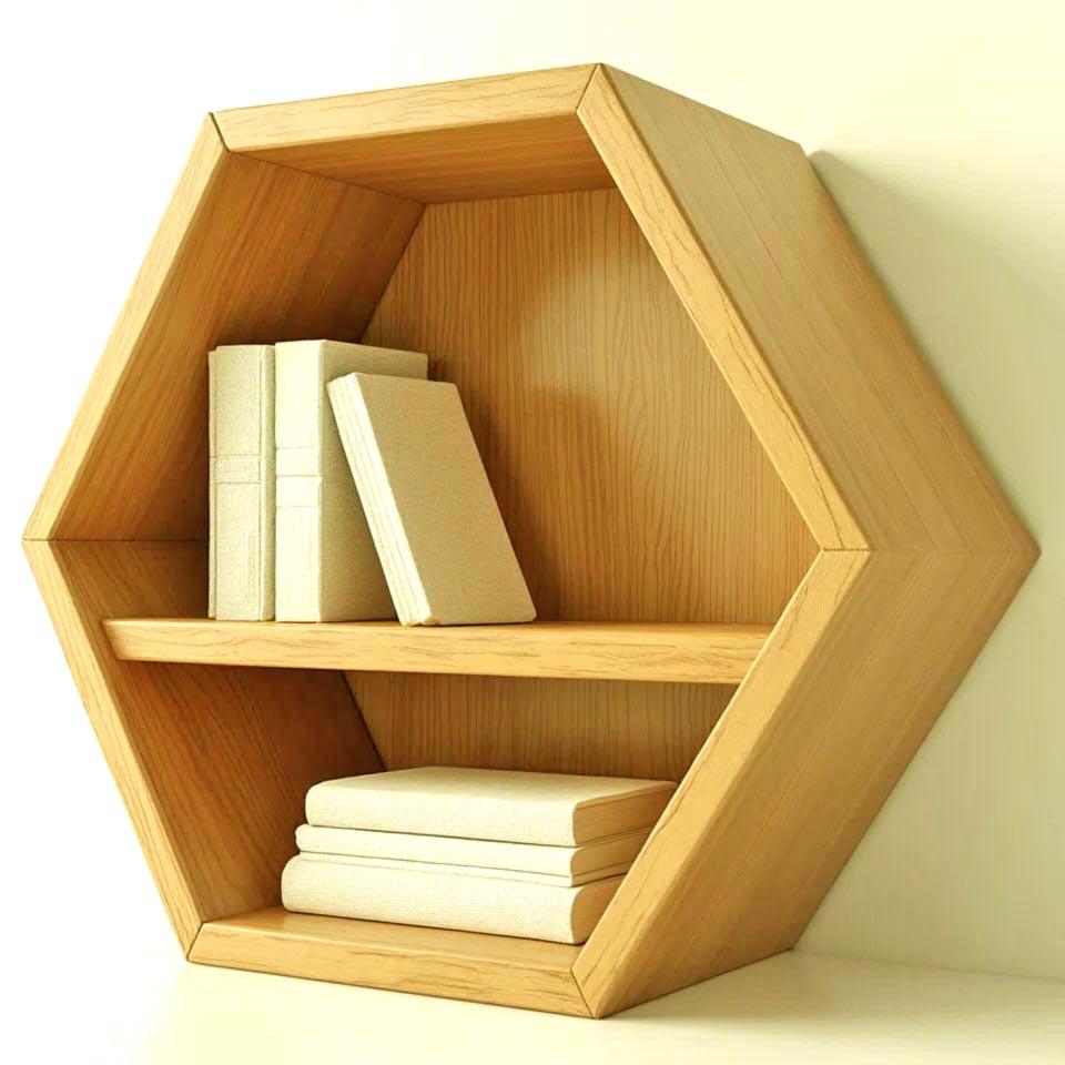 Полка книжная настольная из дерева Паранао Карри (КПА-004503)