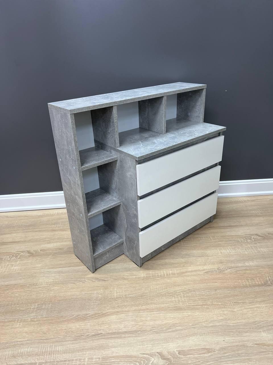 Комод Дженіфер Бетон/Білий