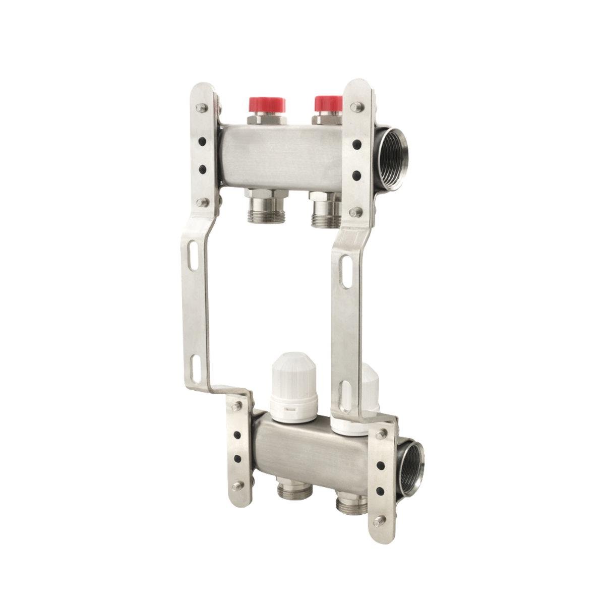 Коллектор Polmark 1x3/4 2 выхода с термоклапанами без евроконусов - фото 2 Коллектор Polmark 1x3/4 2 выхода с термоклапанами без евроконусов - фото 2