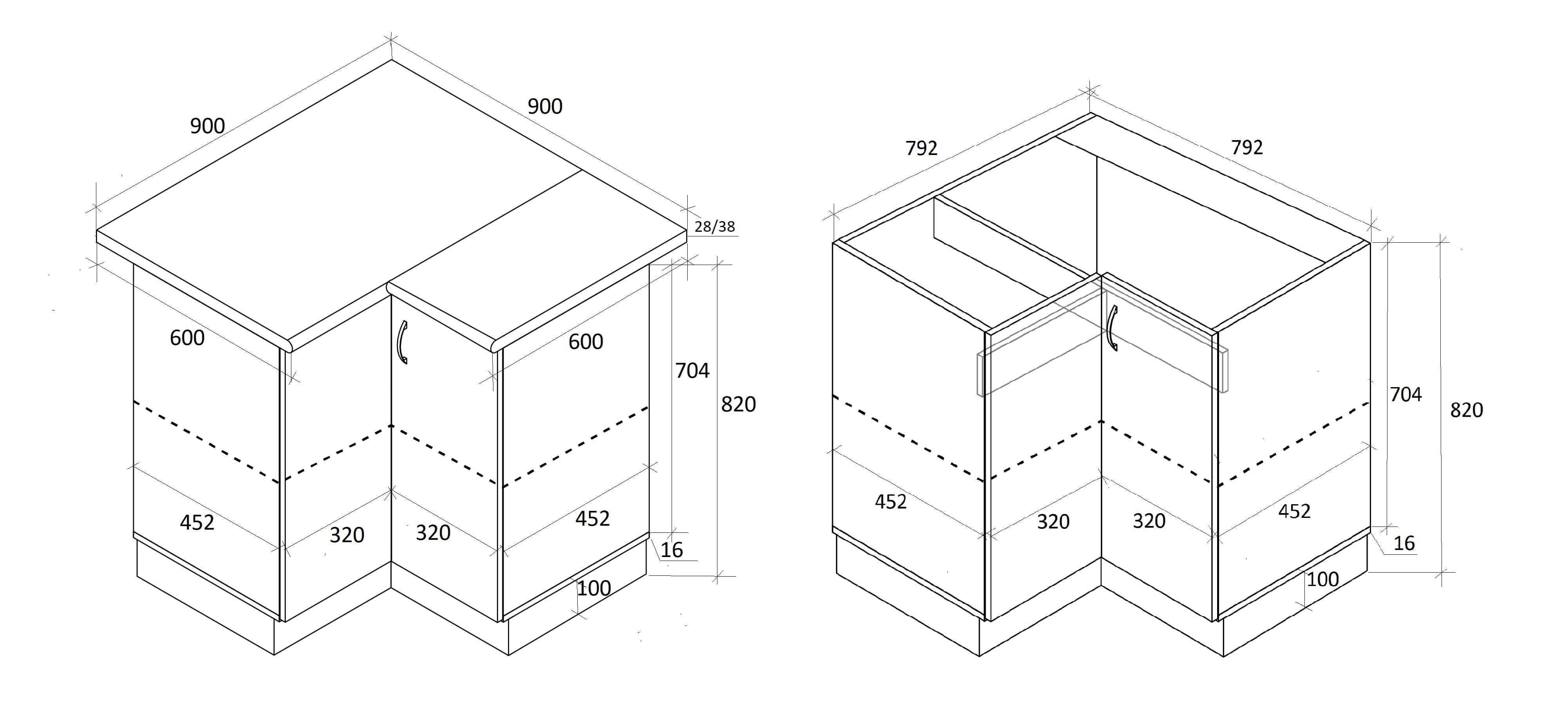 Тумба кутова кухонна МАКСІ-МЕблі №2 зі стільницею 1-ї категорії (складська програма) ЛЮКС з фарбованими МДФ фасадами Дуб сонома/Білий (73138) - фото 2 Тумба кутова кухонна МАКСІ-МЕблі №2 зі стільницею 1-ї категорії (складська програма) ЛЮКС з фарбованими МДФ фасадами Дуб сонома/Білий (73138) - фото 2