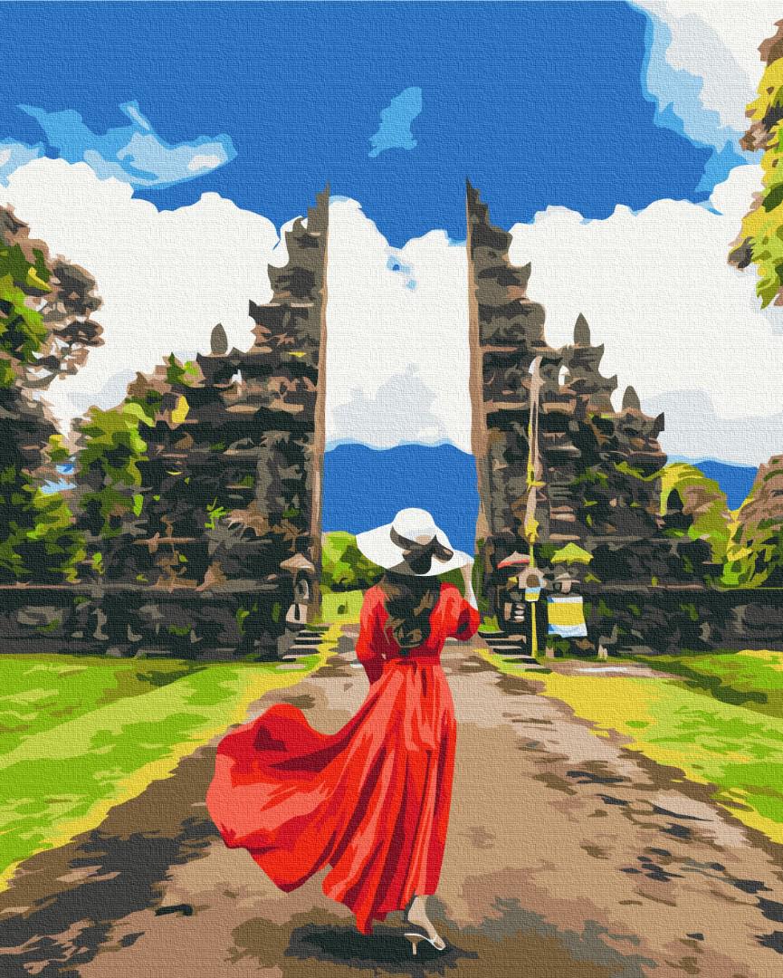 Картина по номерам Brushme Путешественница у храма Лемпуянг 48x60 см (BS52564L)