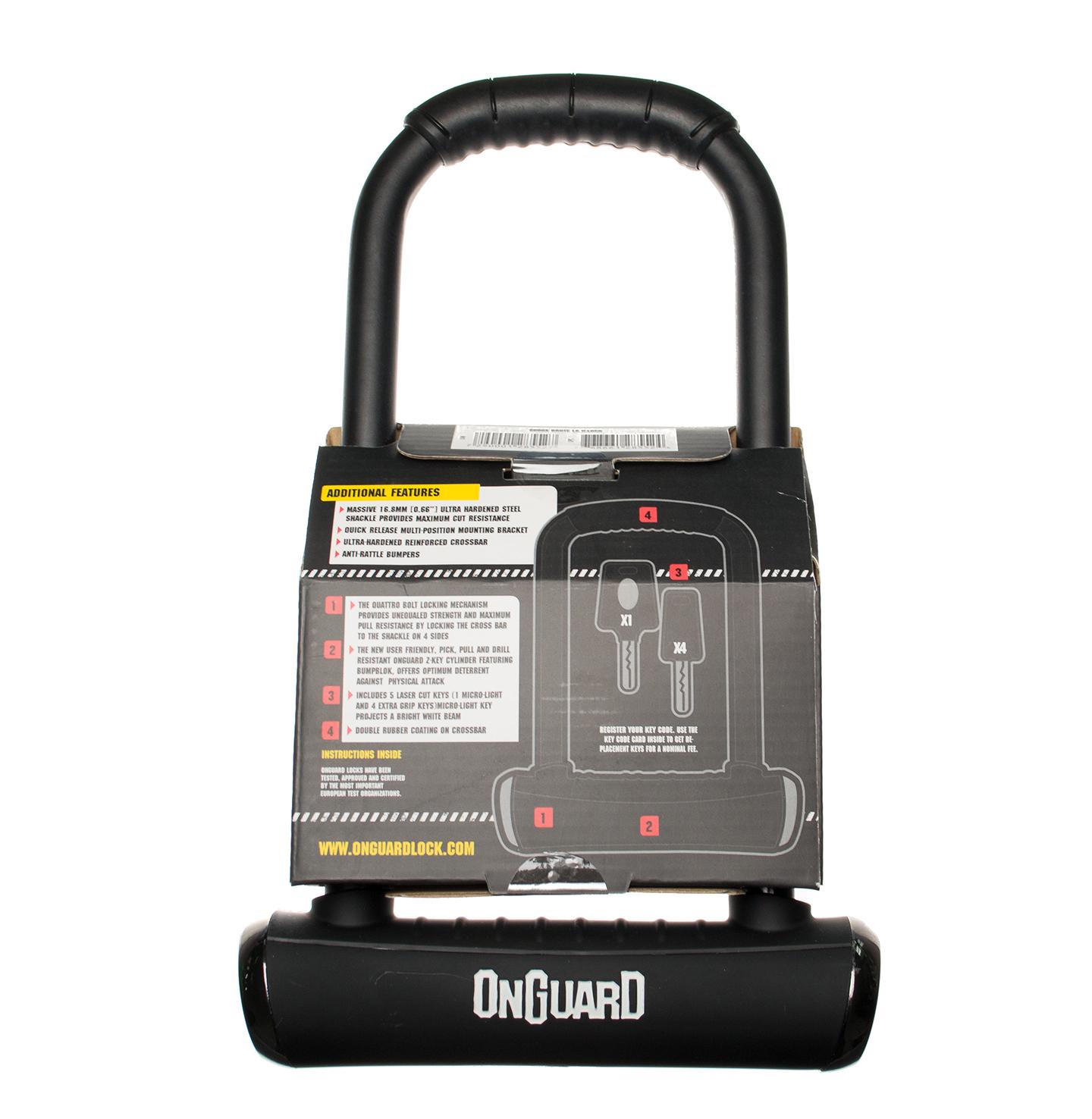 Велозамок Onguard U-lock 8000х Brute LS 115x260 Чорний - фото 2