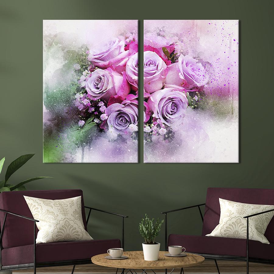 Картина на холсте Праздничный букет роз 165x122 см (856-2)
