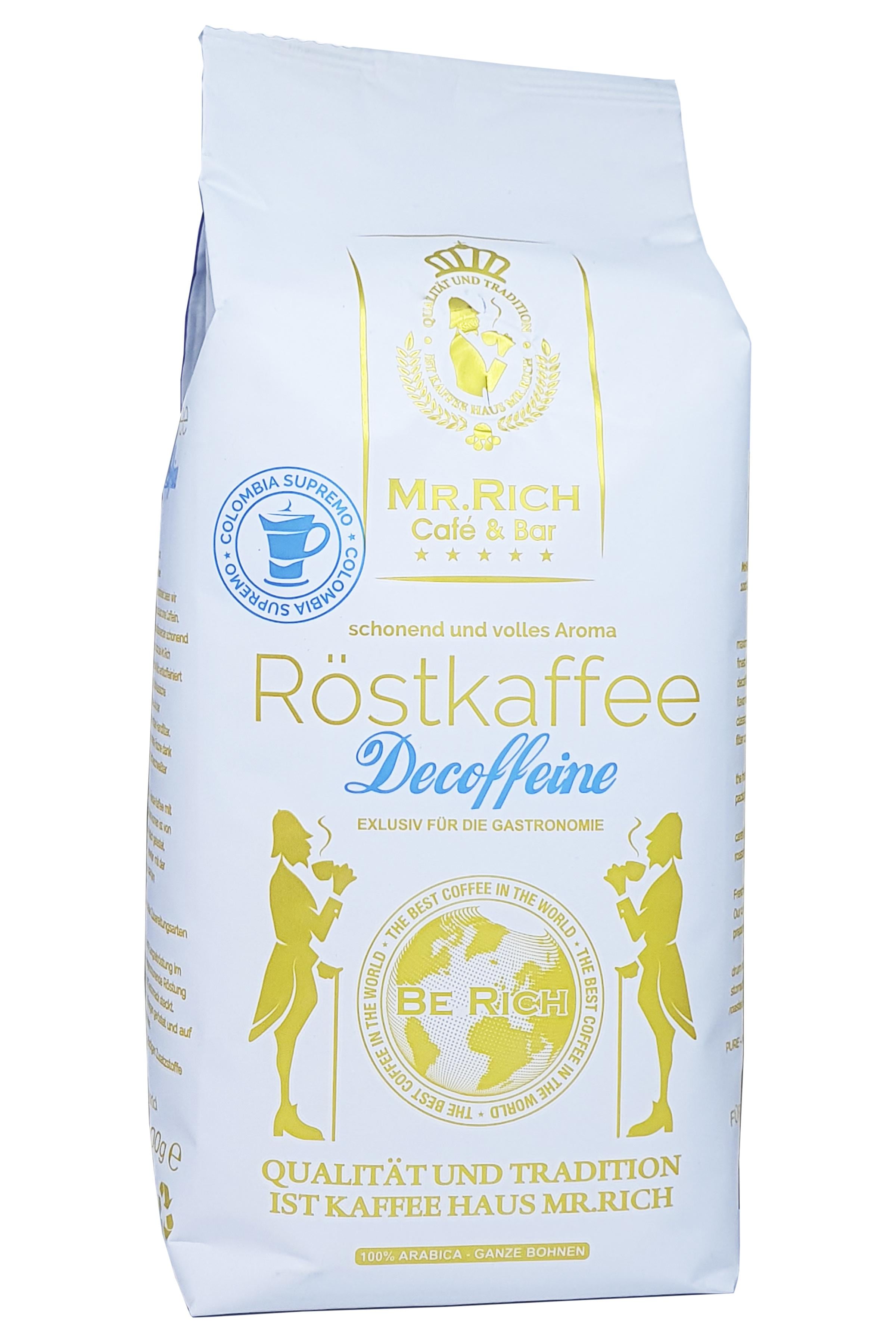 Кофе в зернах Mr.Rich Decoffeine без кофеина 500 г (53204)