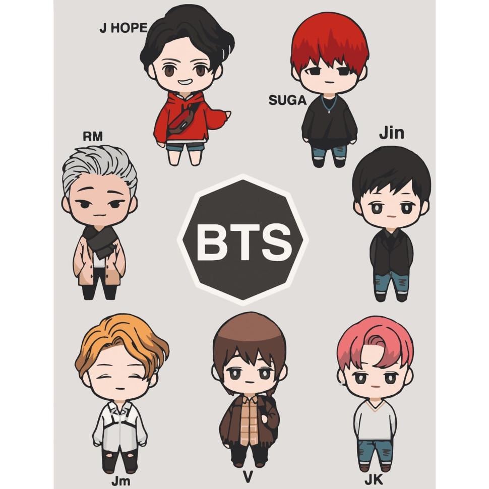 Картина по номерам ART CRAFT LOL BTS лак 40х50 см (2224530749)