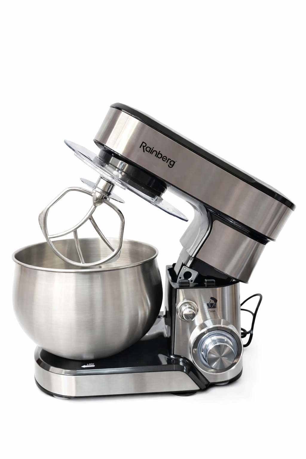 Миксер-тестомес планетарный Rainberg RB-8086 с чашей из нержавеющей стали 3800 Вт 5 л (33501410)