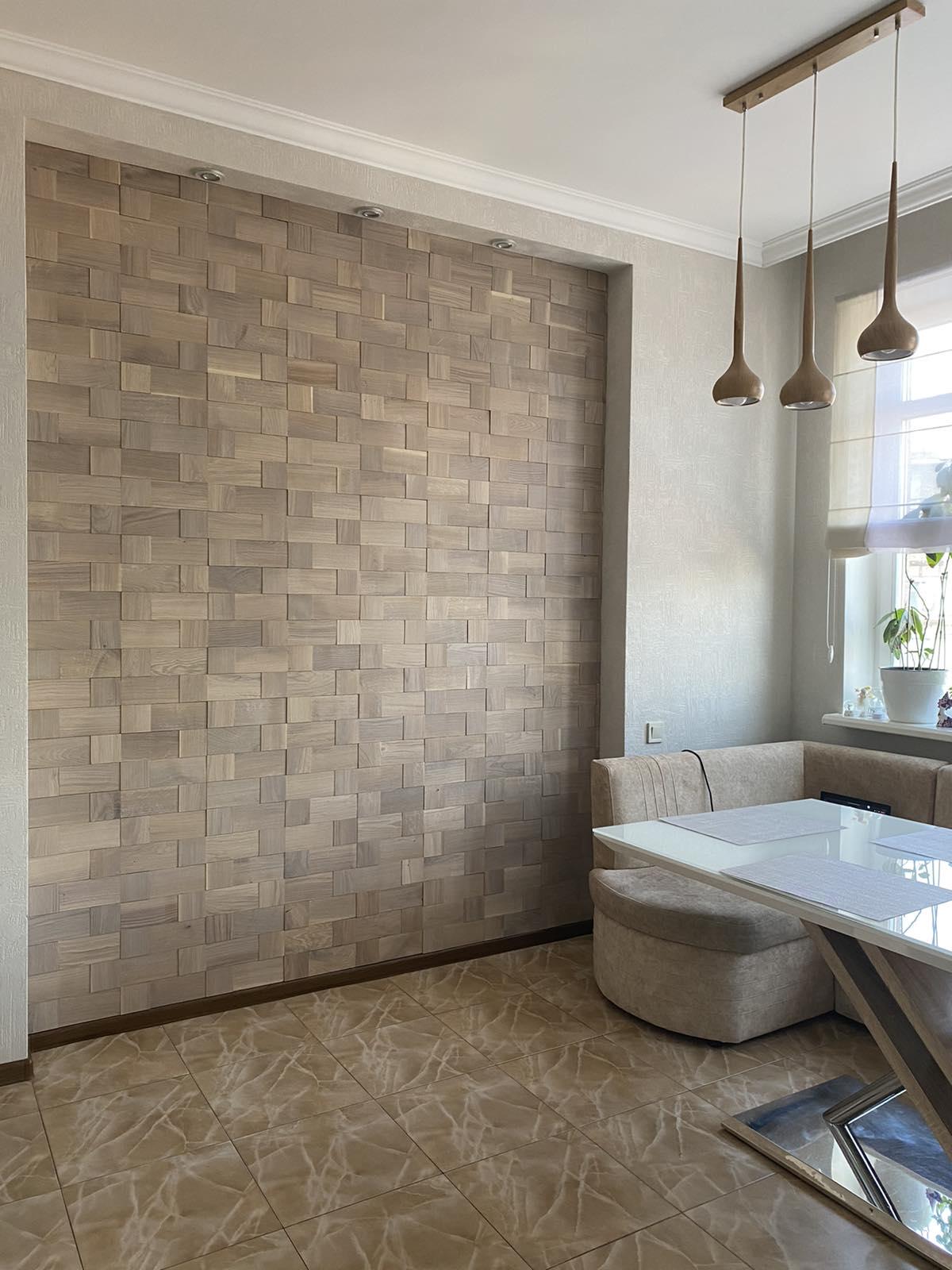 Панелі для стін Wood Mosaica Enfasi White 3D дерев'яні 0,51 м2 Дуб білий (EW3-d) - фото 6