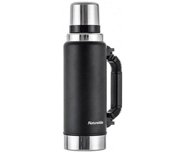 Термос с ручкой Naturehike Q-9H NH19SJ011, 304 сталь, 1.25 л Черный