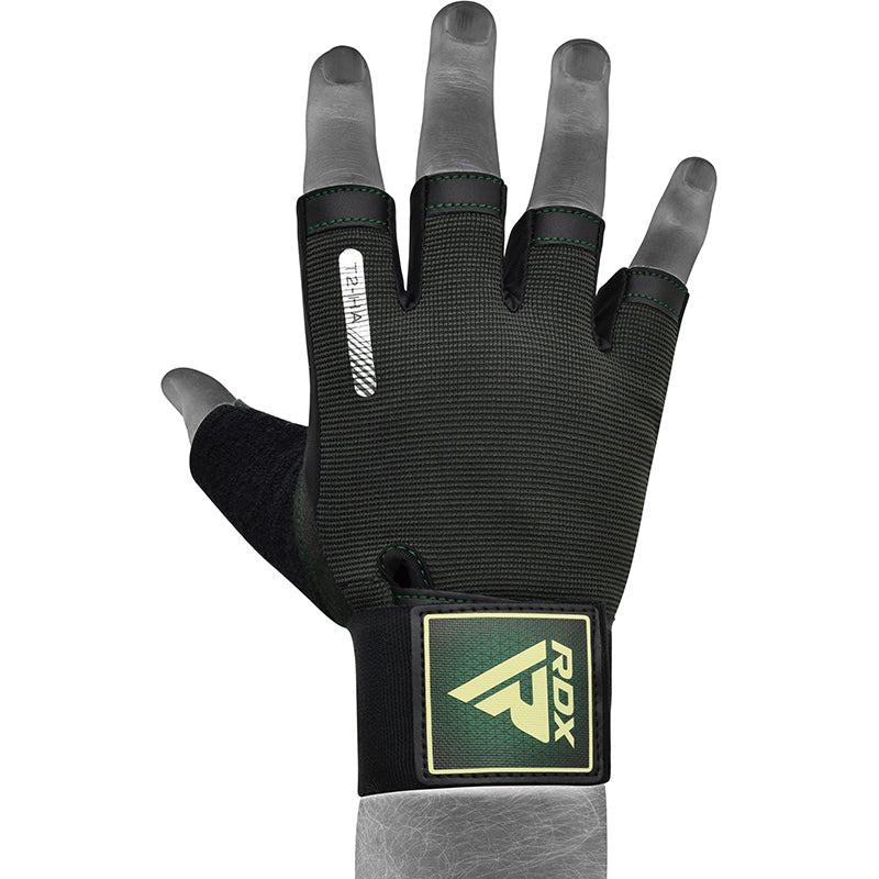 Перчатки для фитнеса RDX T2 Half S Army Green (21463196) - фото 2