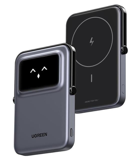 Повербанк беспроводной Ugreen PB572 Qi2 Magnetic Magsafe 10000 mah 20W для iPhone Серый (28780601) - фото 16