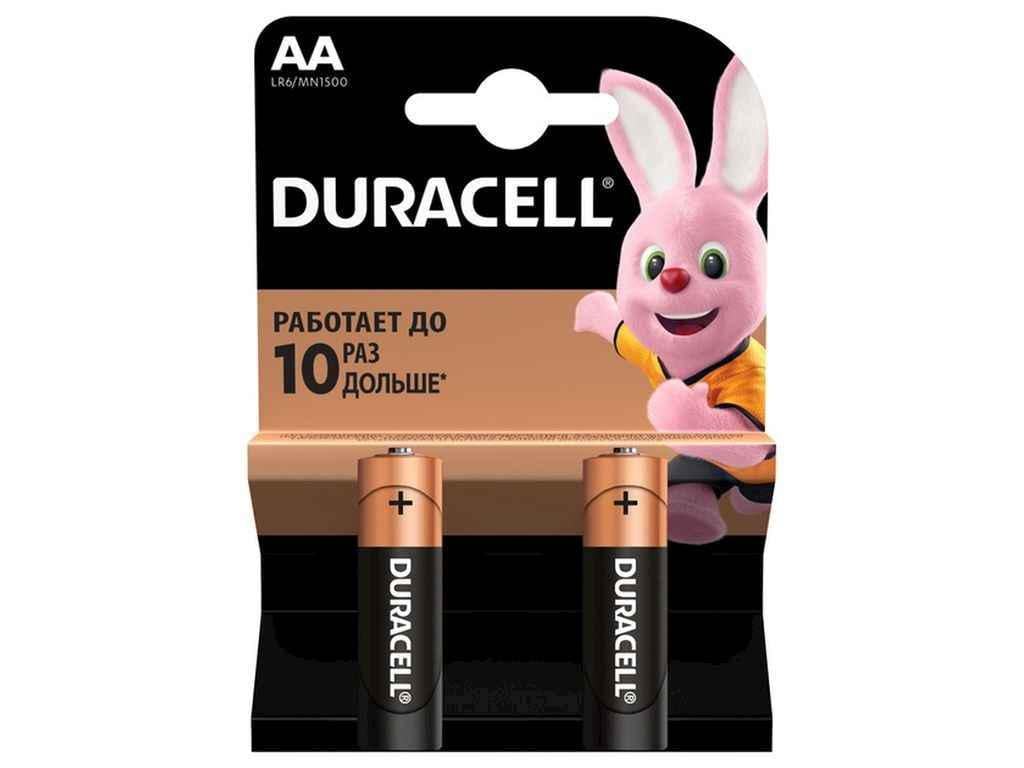 Батарейка щелочная Duracell LR6/AA Basic 1,5V 76921 2 шт. (1092852)