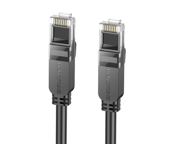 Кабель мережевий Borofone BUS01 RJ-45/RJ-45 8 м Black (066941991103964)