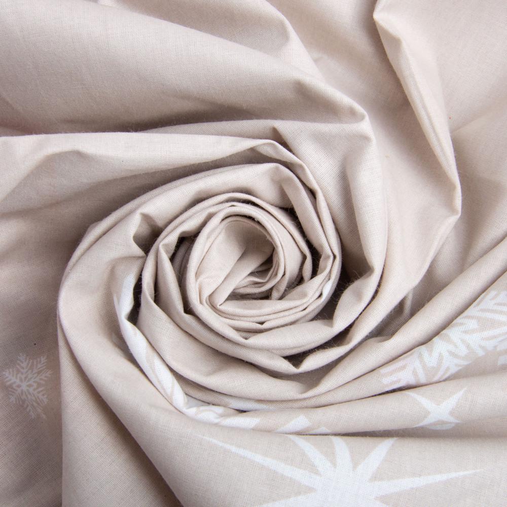 Ткань бязь ранфорс для постельного белья M11321/5 Снеговички 130 гр/м2 240 см Бежевый (25826)