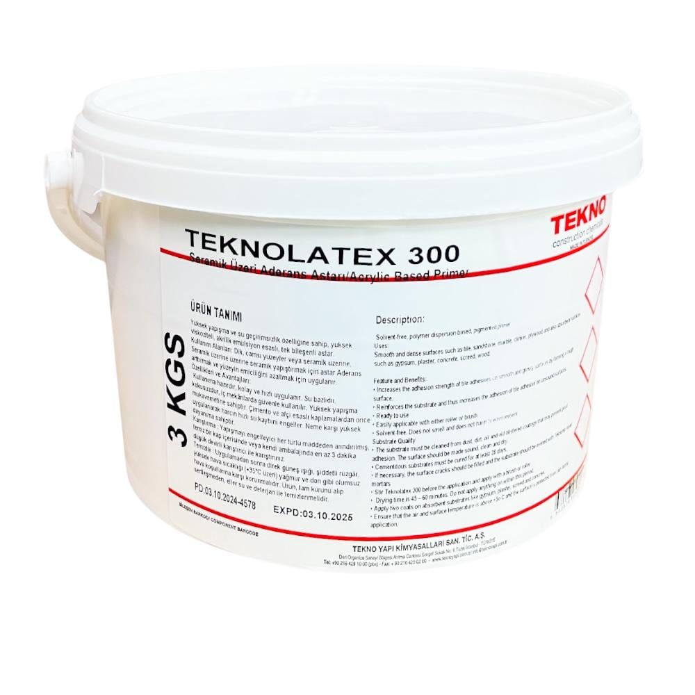 Грунтовка-бетоноконтакт Teknolatex 300 акрилова 3 кг