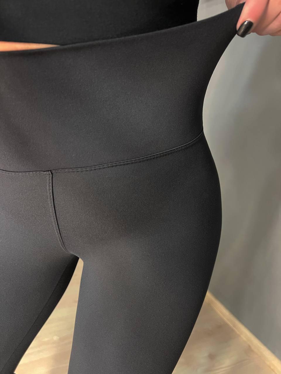 Лосини жіночі LADY HUREM 2512 дайвінг ойшо висока талія широкий пояс S Чорний (3711) - фото 3