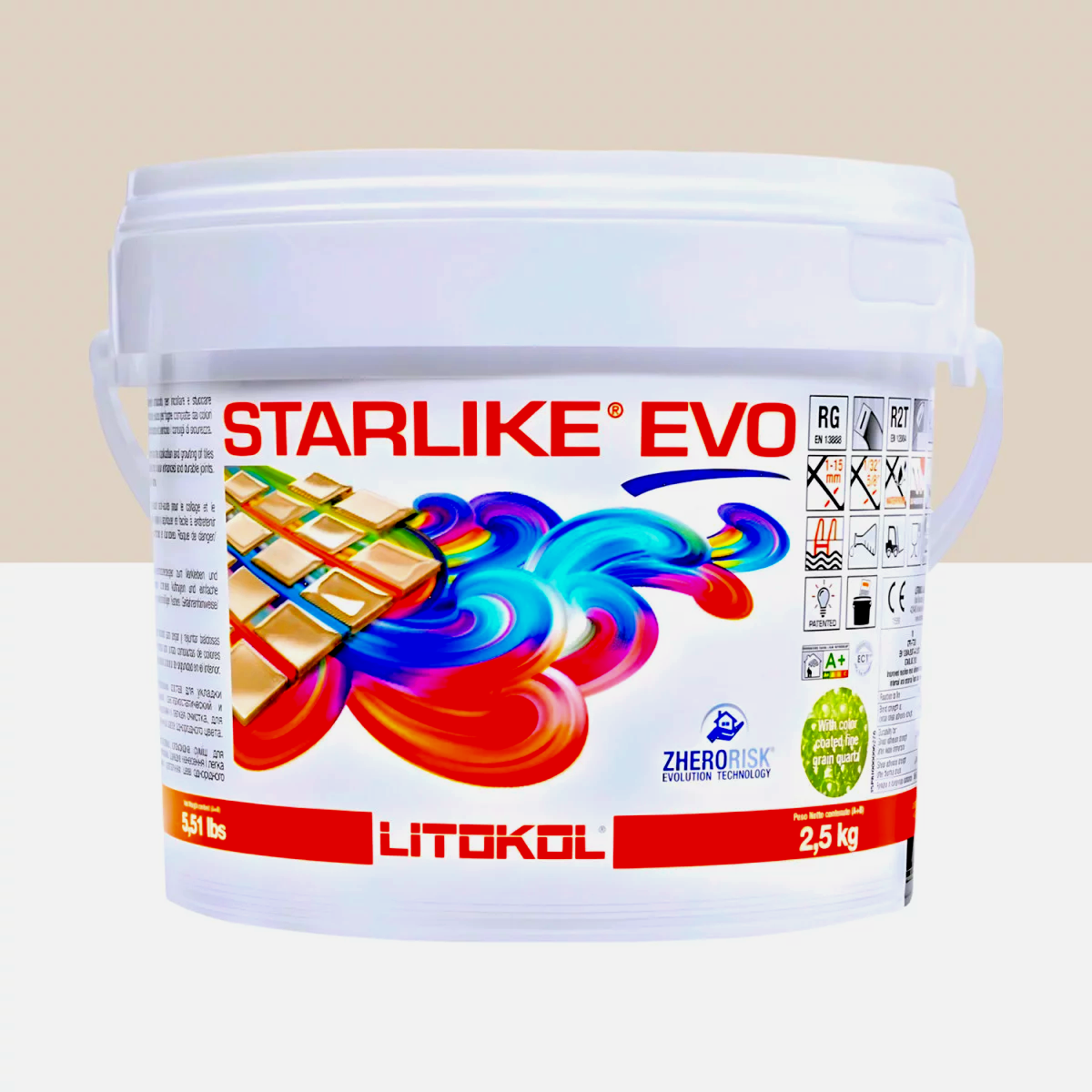 Затирка для плитки Litokol Starlike EVO 200 двокомпонентна епоксидна 2,5 кг Аворіо
