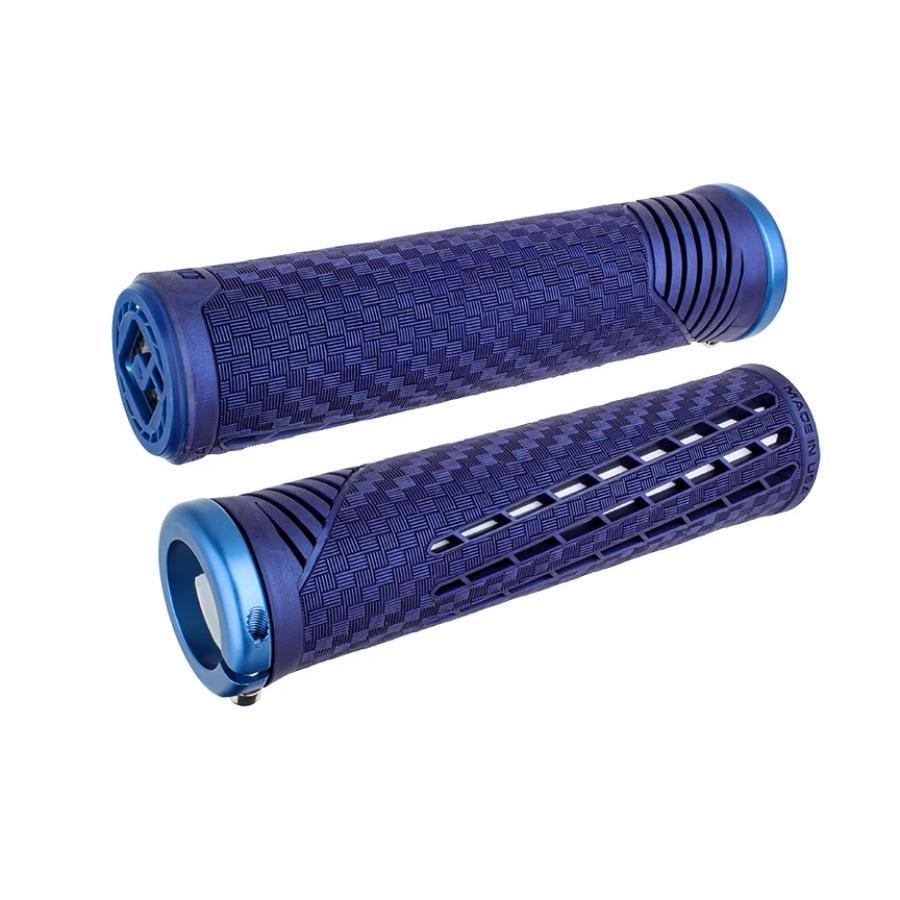Грипсы ODI CF Grip v2.1 Lock-On Sapphire/Blue w/MtBlueClamp (F35CFSU-U)