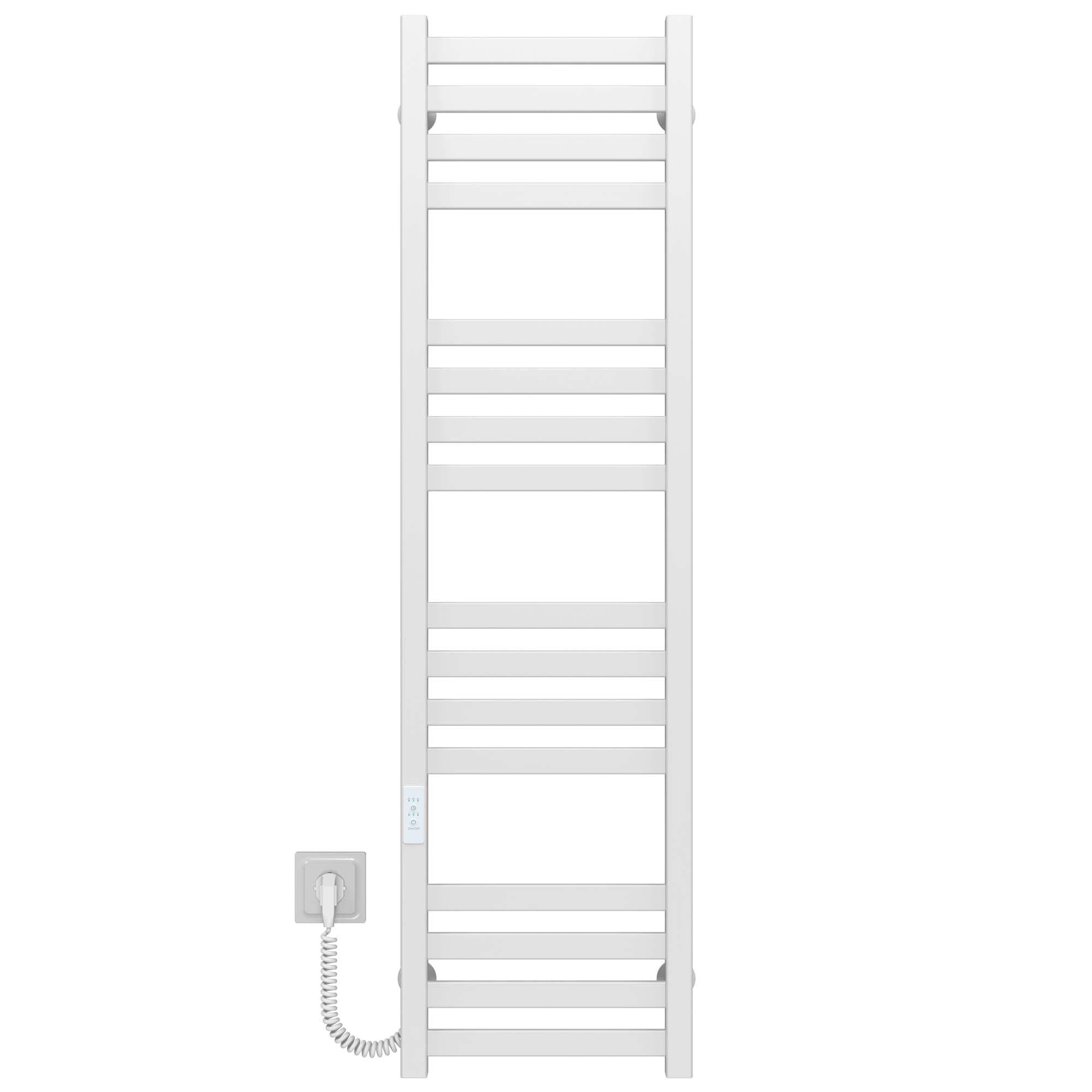Полотенцесушитель электрический Deffi Magnus П16 WD04 левое подключение нержавеющая сталь 300х1200 мм Белый (A.MA.120.30.16.E.W.L.4)