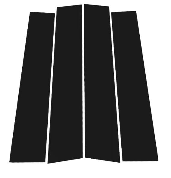 Накладки на стійки дверей Volkswagen Golf MK7 4 шт. Чорний глянець (27985624)