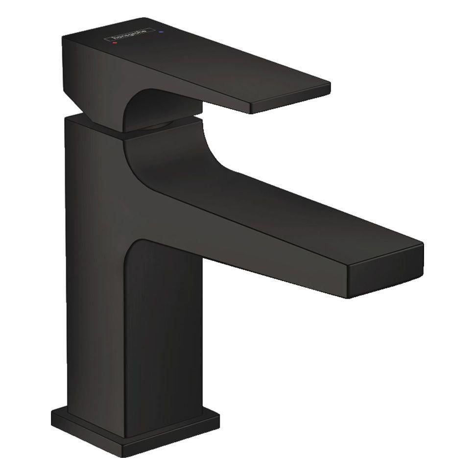 Смеситель для раковины Hansgrohe Metropol 100 с донным клапаном push-open Черный матовый (32500670)