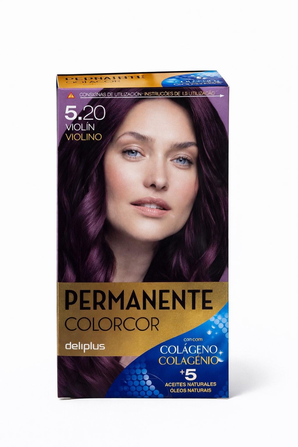 Краска для волос Deliplus Permanente Colorcor 5.20 Violin Фиолетовый Краска для волос Deliplus Permanente Colorcor 5.20 Violin Фиолетовый