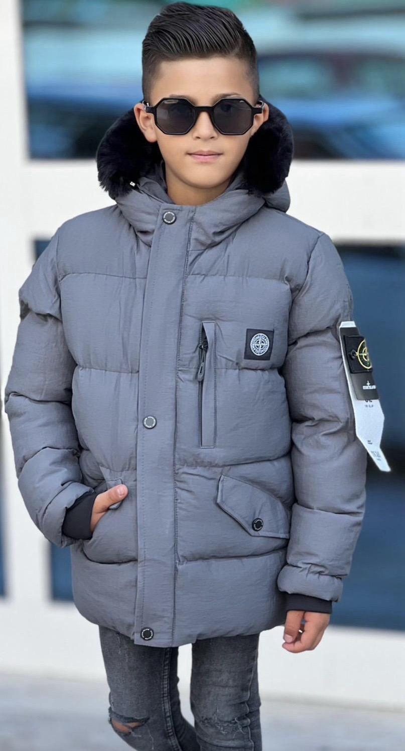 Куртка для мальчика STONE ISLAND зимняя 110-116 см Серый (29600255)