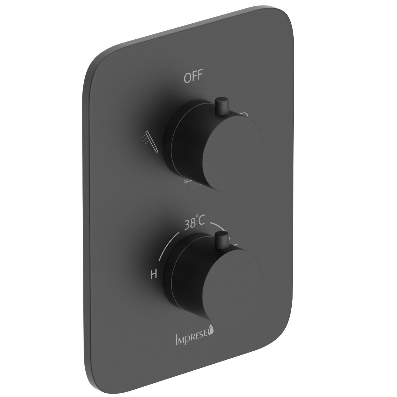 Смеситель скрытого монтажа Imprese Bilovec f04600910AB с термостатом Черный (257328)