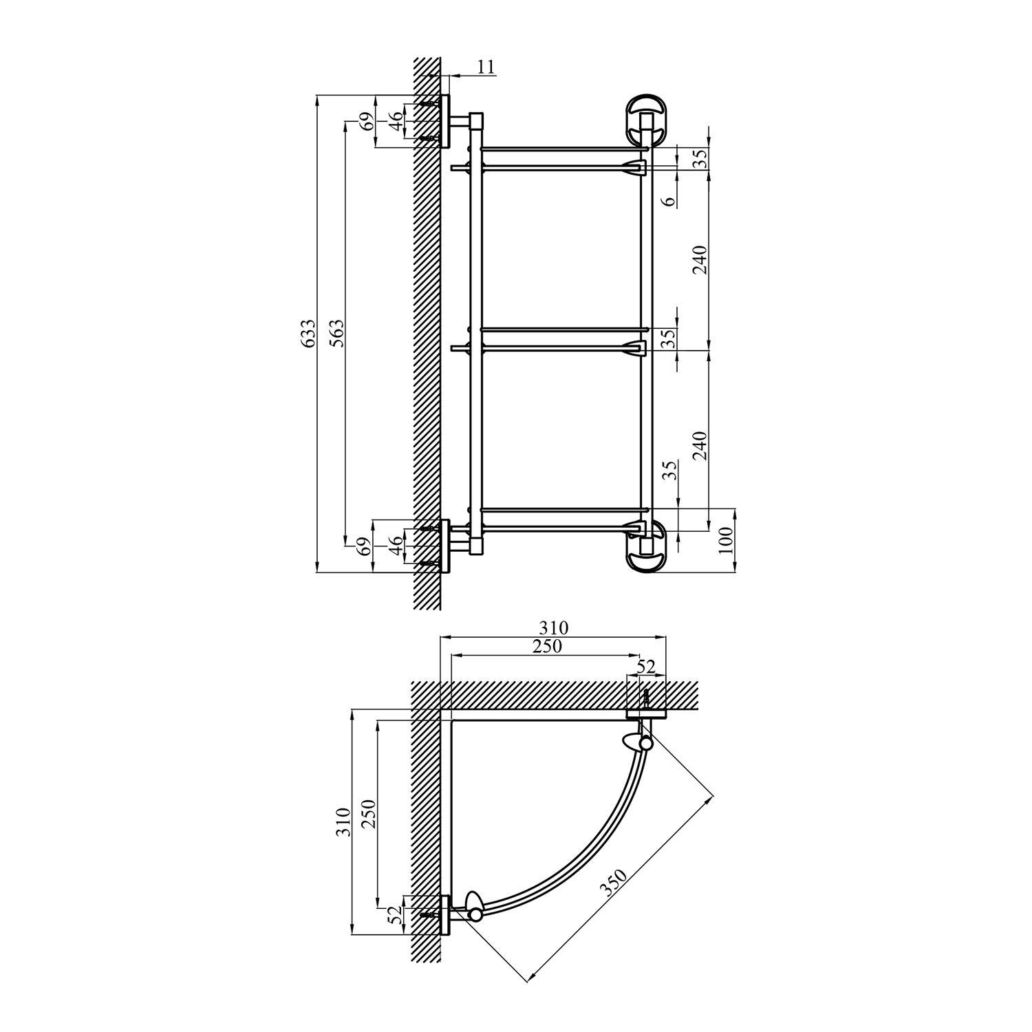 Полка для ванной комнаты угловая Kroner KRM Elbe ACG2907-3 (20651940) - фото 2 Полка для ванной комнаты угловая Kroner KRM Elbe ACG2907-3 (20651940) - фото 2