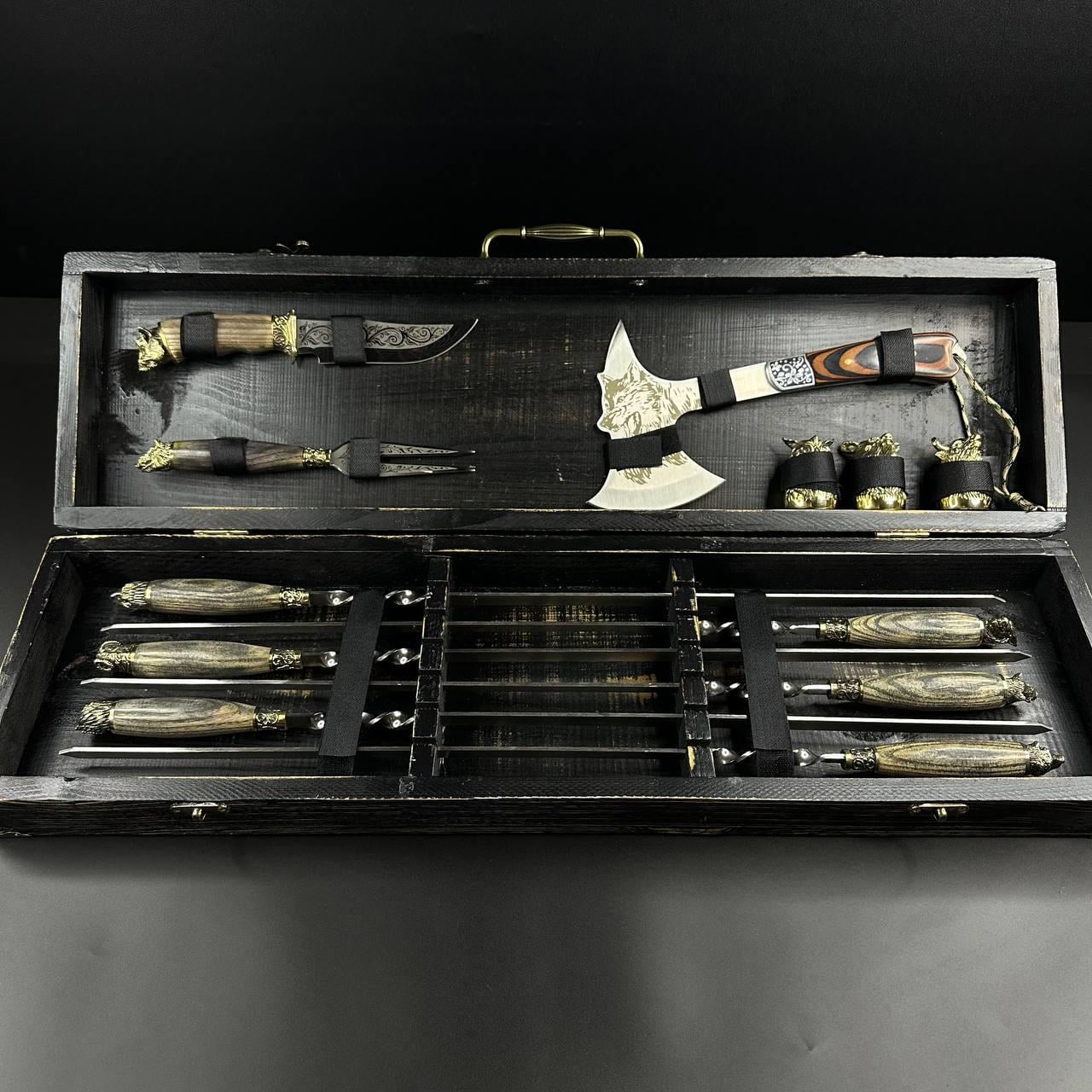 Набор шампуров в кейсе Lux Premium 45