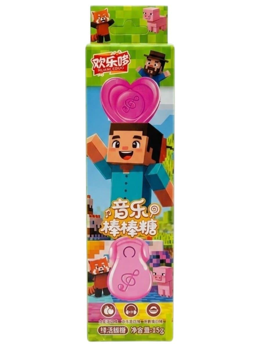 Льодяник Huanledubou Audio Lollipop Strawberry Flavour Minecraft Стив 15 г (3026254569)