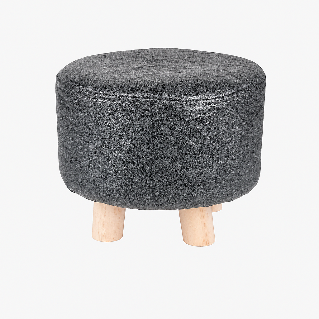 Пуф бескаркасный Beauty 30х25 см с деревянными ножками Темно-серый (R33435)
