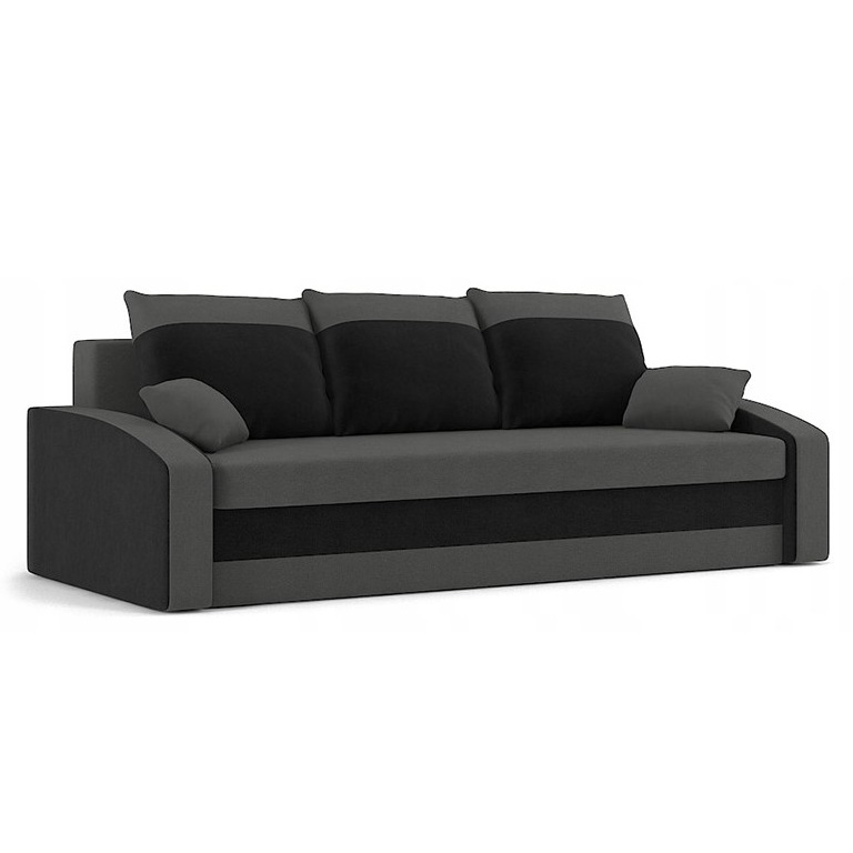 Диван Хелвет 225х90 см Серый/Черный (28118847)