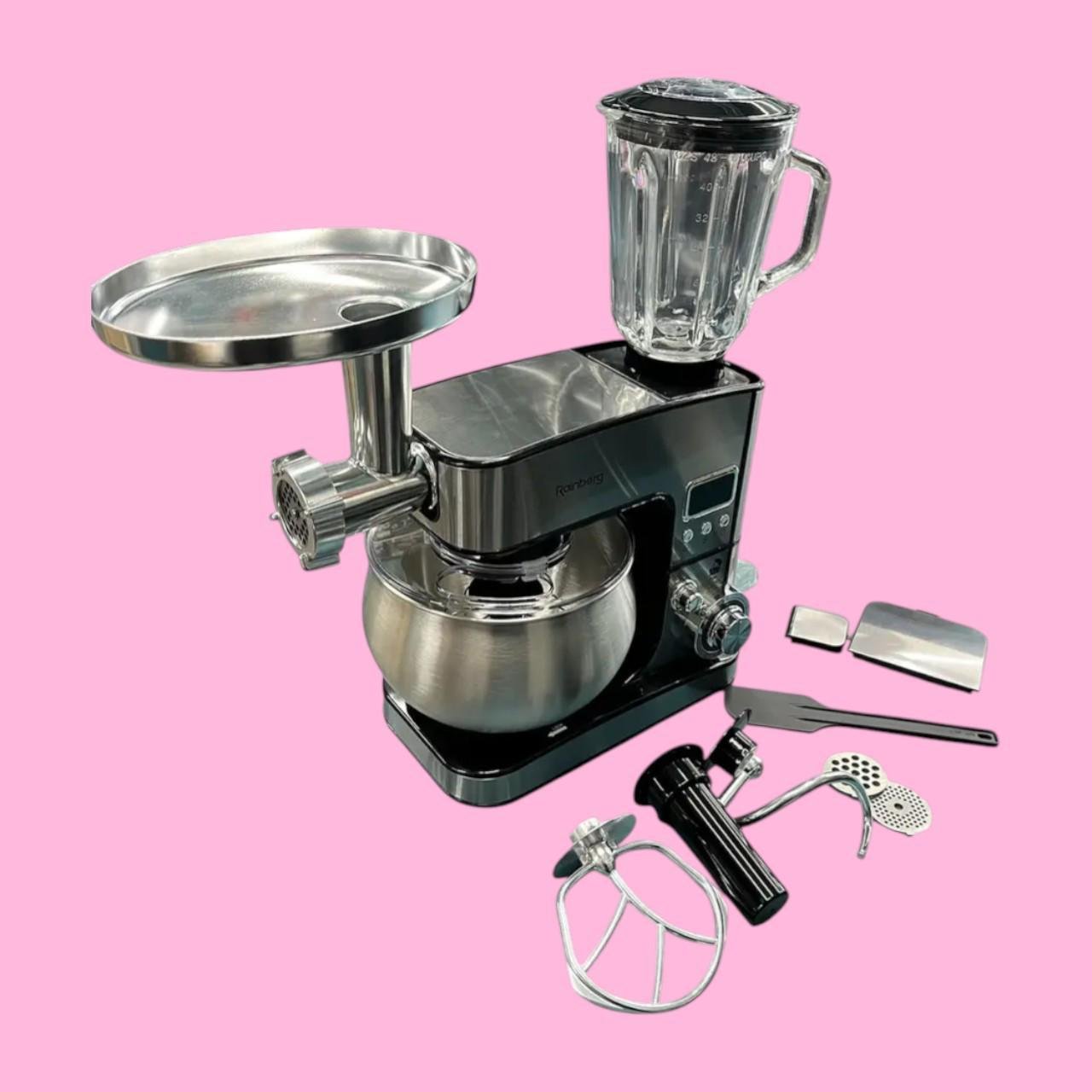 Кухонный комбайн Rainberg RB-8087 6 л 1,5 л 4200 Вт (є119) Кухонный комбайн Rainberg RB-8087 6 л 1,5 л 4200 Вт (є119)