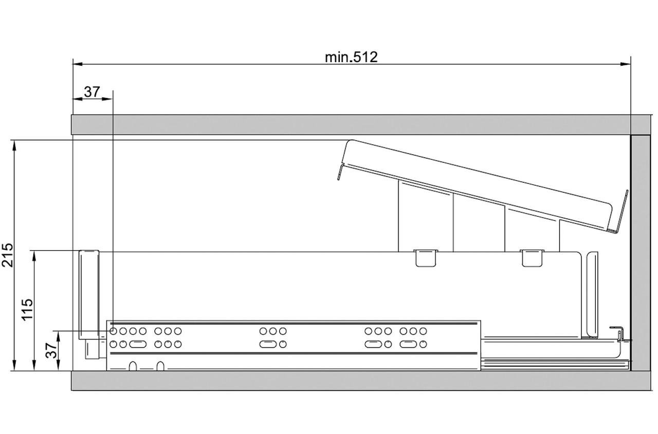 Полка для обуви дополнительная MAXIMA PURO 600 мм Черный матовый (WE35.0006.01.A18) - фото 2 Полка для обуви дополнительная MAXIMA PURO 600 мм Черный матовый (WE35.0006.01.A18) - фото 2