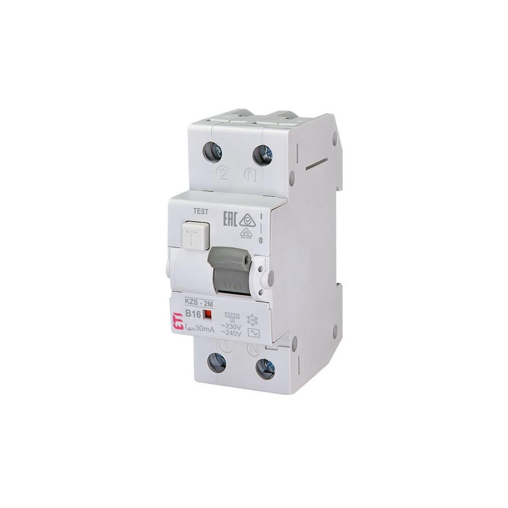 Дифференциальный автомат ETI KZS-2M 2P B16А 30мA тип AC (2173104)