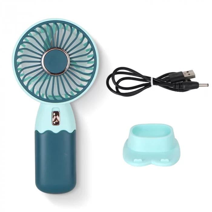 Вентилятор портативный аккумуляторный USB Зеленый (8fa030c4)