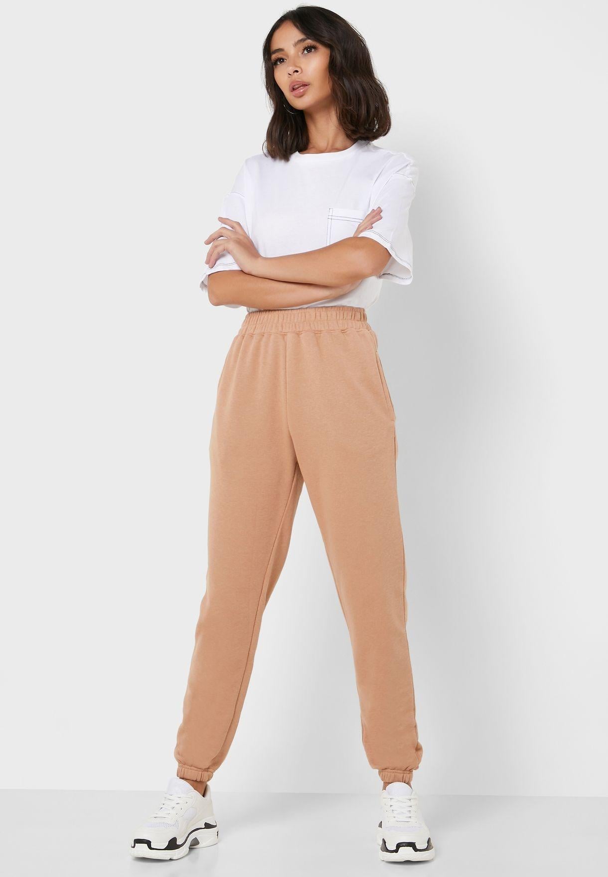 Спортивные штаны Missguided WXR9344060 р. 36 Бежевый