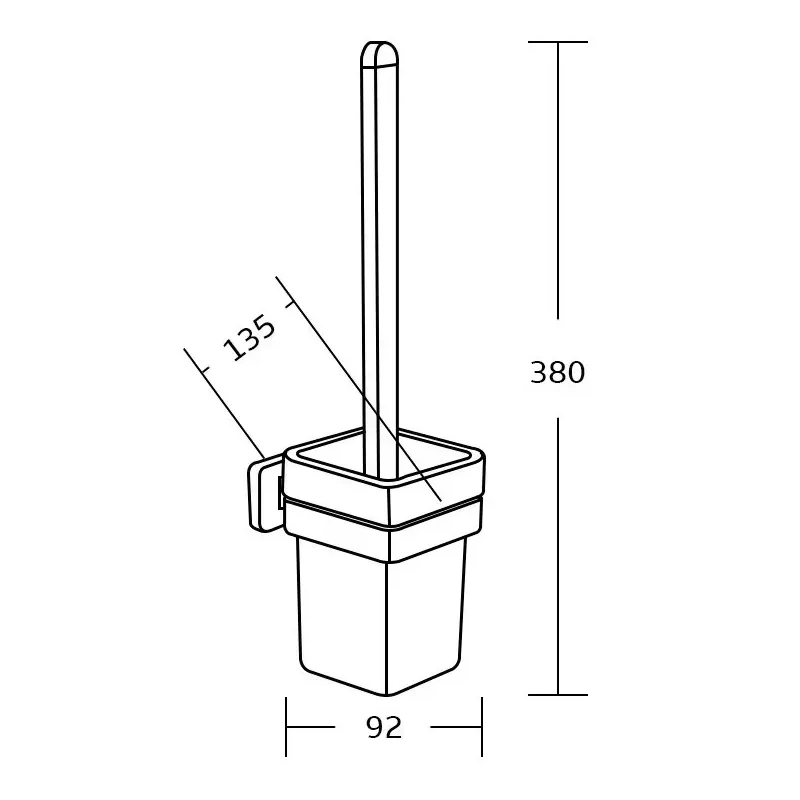 Йоршик для унитаза VBI Mars 2 настенный Черный (VBI-040110BL) - фото 2 Йоршик для унитаза VBI Mars 2 настенный Черный (VBI-040110BL) - фото 2