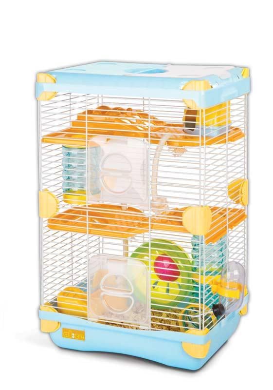 Клітка для гризунів Happet GREMI S2 Країна пригод K810 28x21x43 см Блакитний (5907708628251)