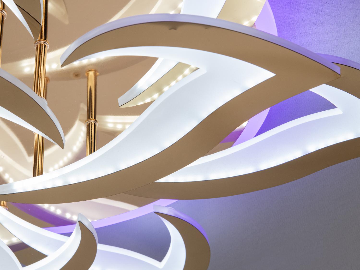 Люстра LED с пультом и подсветкой 115 W Золотой (8146/6+3G LED 3color) - фото 4 Люстра LED с пультом и подсветкой 115 W Золотой (8146/6+3G LED 3color) - фото 4