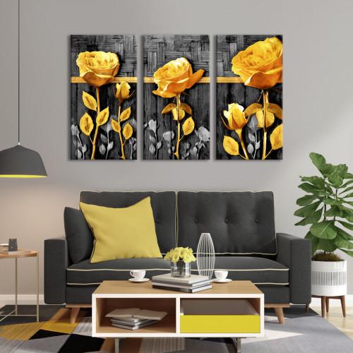 Модульная картина Gold Rose 96x60 см (MK311641) - фото 3