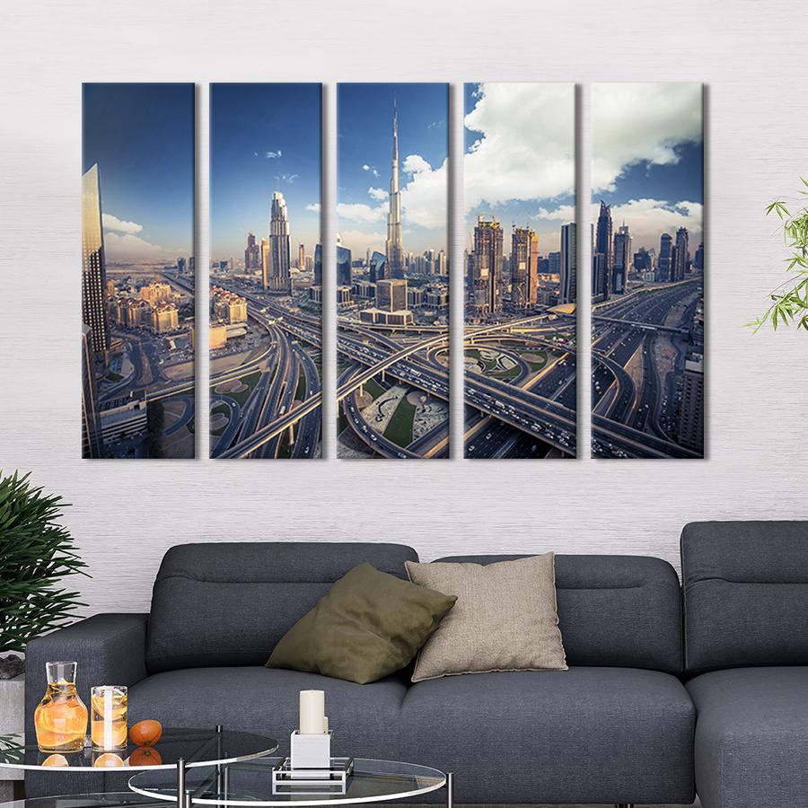 Модульна картина з 5 частин Краса Абу-Дабі в арабських Еміратах 132x80 см (375-51)